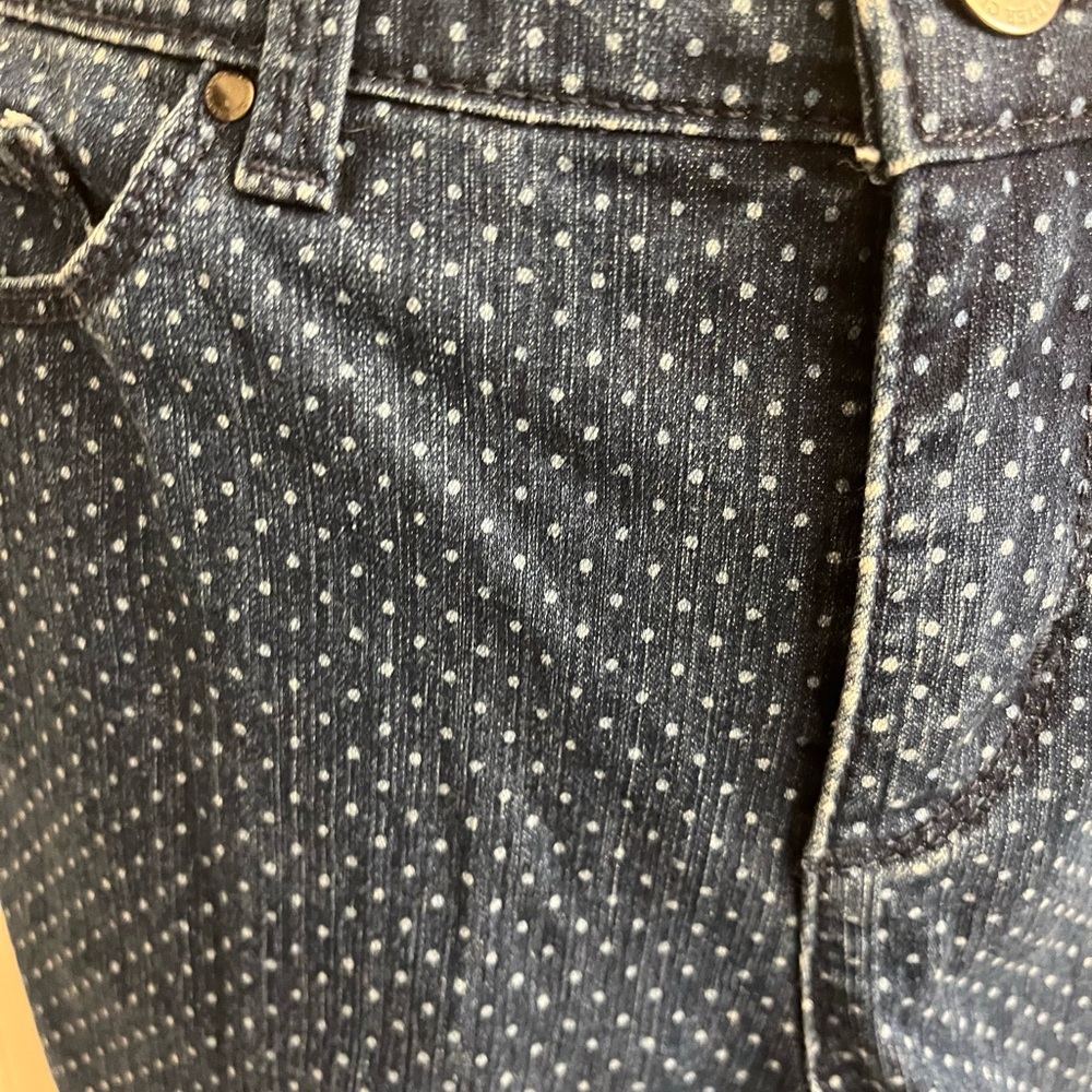 Blue Polka Dot jeans.. straight leg